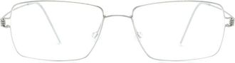 Lindberg rectangle-frame glasses - unisex - Titanium - 54 - Silver