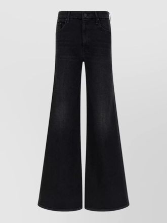 Mother wide leg denim trousers belt loops five pockets