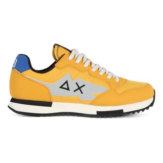 Sun 68 Sneakers van kunstleer en textiel - Heren - Schoenen - Geel - Maat: 40 EU Leer
