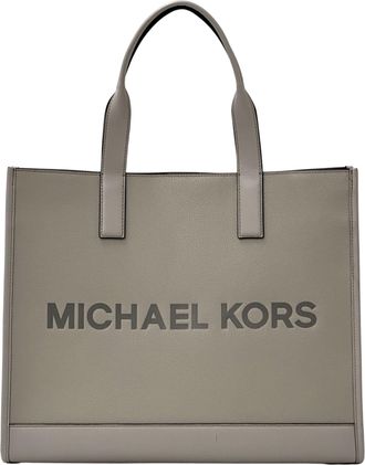 Michael Kors Gray Leather Handbag Tote Bag (Pre-Owned)