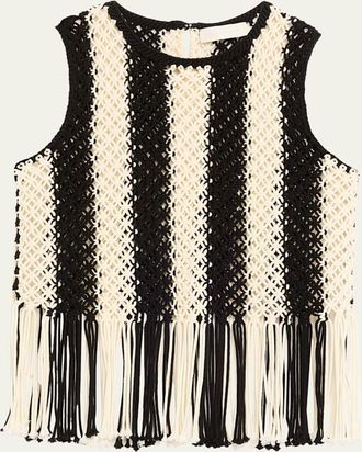 Zimmermann Wanderlust Macrame Tank Top