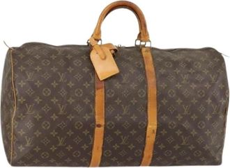 Louis Vuitton Pre-owned Weekend Bags, female, Brown, Size: ONE SIZE Pre-owned Canvas Weekend Bag