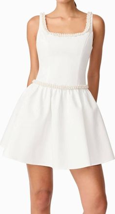 Elliatt Rafaela A-Line Mini Dress In Ivory