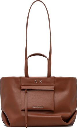 A|X Armani Exchange Borsa a spalla con logo - Marrone
