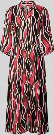 Soyaconcept Regular Fit Midikleid aus reiner Viskose Modell Cammi in Rosa, Gr&ouml;&szlig;e XXL