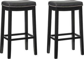Linon Claridge 2 Pk Black Bar Stool