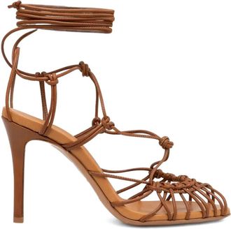 Forte_Forte strappy high-heeled sandals - women - Leather/Leather/Leather - 39 - Brown