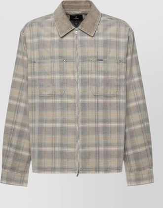 Represent checked corduroy shirt