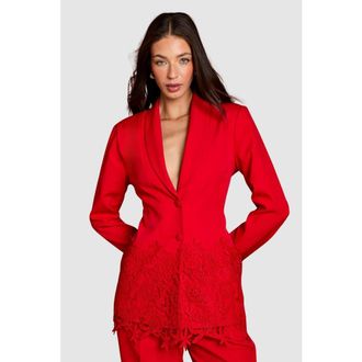 Coast Embroidered Single Breasted Blazer at Nordstrom, Size 10