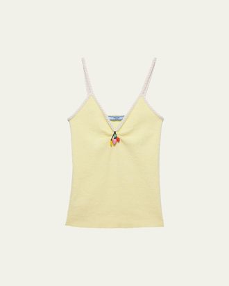 Prada Cotton Boucle Crop Top
