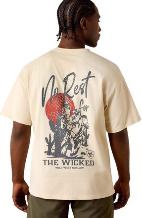 Ariat Mens The Wicked Boxy T-Shirt in Sandshell, Size X-Large, by Ariat