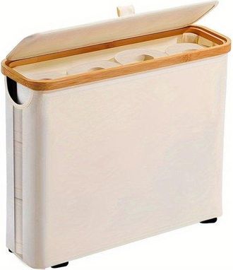OEM Caja Para Guardar Papel Higi&eacute;nico Con Tapa - 12 Rollos - Beige