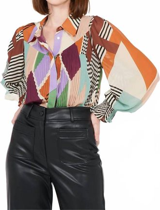 Suncoo Lison Abstract Print Top In Multi