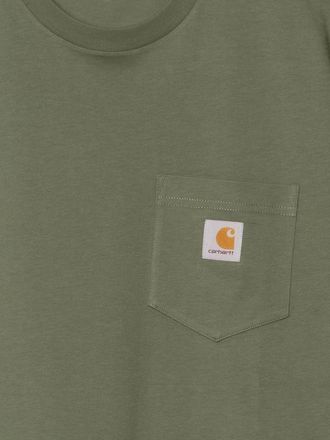 Carhartt Work in Progress Mens Cotton T-Shirt Army Green Militar Single Jersey T-Shirts And Polos