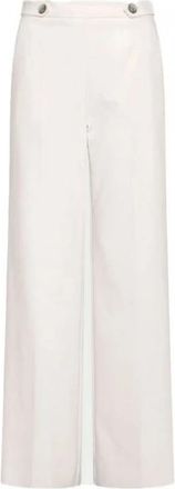 Marella Wijde broek - Dames - Wijde Broeken - Beige - L - Broeken
