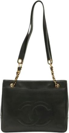 Chanel Pre-owned Vintage Schoudertas - Dames - Vintage Schoudertas - Zwart - ONE Size - Leer - Vintage