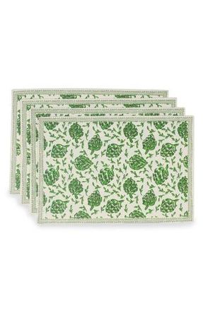 Tiramisu Scarlet Set of 4 Placemats in Green at Nordstrom Rack