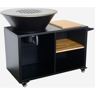 Sweeek Braciere da cucina carrello con spazi di stoccaggio, 80cm