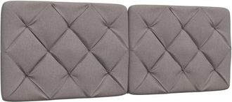 vidaXL Cabecero De Cama Acolchado Tela Gris Taup&eacute; 120 Cm Vidaxl