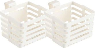 No Brand Cestas Para Ducha, 2 Cestas Ajustables Para Organizaci&oacute;n Y Almacenamiento, Cesta De Almacenamiento Hueca Para Montaje En Pared, Ideal Para La Barandil