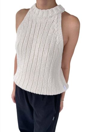 Le Bon Shoppe Claire Cotton Sweater Tank In Naturel