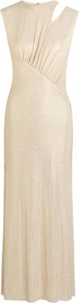 Self Portrait Crystal-embellished Mesh Midi Dress - Ivory - 16 (UK16 / XL)