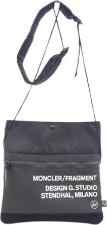 Moncler Pre-owned Cross Body Bags, male, Black, Size: ONE SIZE Pre-owned Genius Bag