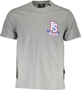 Plein Sport Gray Cotton Men Mens T-Shirt