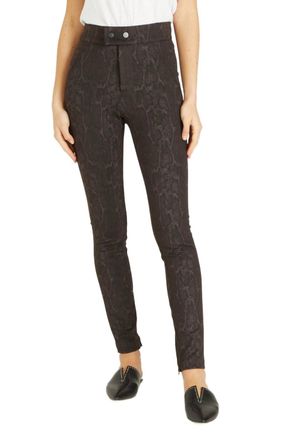 Dear John Denim Nina Highrise Legging In Mocha Snake