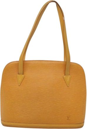 Louis Vuitton Lussac Yellow Leather Shoulder Bag (Pre-Owned)