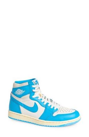 Nike Jordan Air Jordan 1 Retro High Top Basketball Sneaker in Dark Powder Blue/Blue/Sail at Nordstrom Rack, Size 8.5
