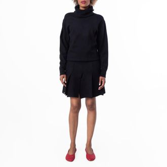Burberry Long-Sleeved Wool Dress, Size X-Large