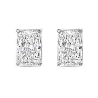 Diana M. Jewels 14Kt White Gold 8.00 cts Lab Grown Radiant Cut Diamond Studs