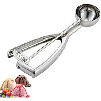 OEM Cuchara De Acero Inoxidable Para Helado Con Funci&oacute;n De Dosificaci&oacute;n - Ideal Para Helados, Ensaladas De Frutas, Postres Y Para Una Presentaci&oacute;n Atracti