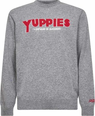 MC2 Saint Barth Yuppies 15m Emb Sweater - Heren - Ronde hals truien - Grijs - M - Wol - Truien & Vesten