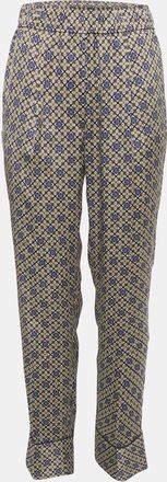 Sandro Multicolor Floral Print Satin Danny Trousers