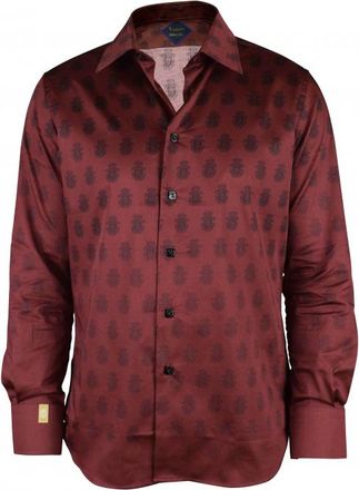 Billionaire Boys Club Miljardair LS Milano All-over shirt bordeaux