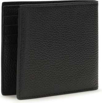 Tom Ford Mens Printed Bifold Wallet Black Calf Leather Bos Taurus