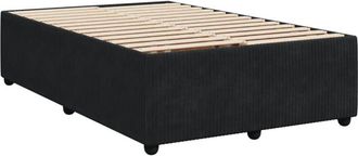 vidaXL Estructura De Cama Sin Colch&oacute;n Terciopelo Negro 120x200 Cm Vidaxl