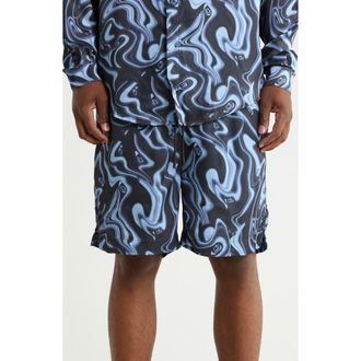 Rta Clyde Drawstring Shorts in Blue Angel Eyes at Nordstrom Rack, Size Xxx-Large