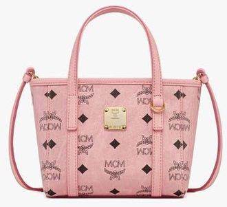 MCM X-Mini Toni Top-Zip Shopper in Visetos in Pink at Nordstrom