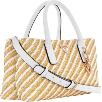 Guess Handbags, female, Beige, Size: ONE SIZE Simona Satchel
