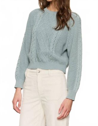 Sanctuary Nomad Cable Popover Sweater In Sky Gray