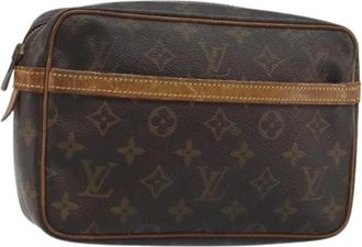 Louis Vuitton Pre-owned Vintage Monogram Clutch - Dames - Vintage Clutch - Bruin - ONE Size - Leer - Vintage