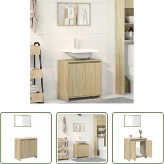 vidaXL vidaXL Mobile da bagno - Set Mobili da Bagno 2 pz Rovere Sonoma in Legno Multistrato