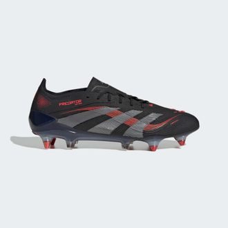 adidas adidas Performance Unisex Predator Elite Soft Ground Boots - Black/Dark Grey - Size UK 6.5