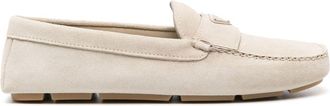 Prada Mocasines de ante con logo triangular de Prada