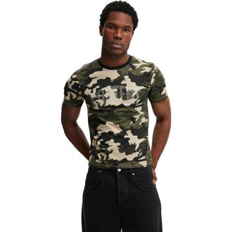 Cotton On Mens Baby Graphic T-Shirt in Forest Camo Content Warning at Nordstrom, Size X-Large
