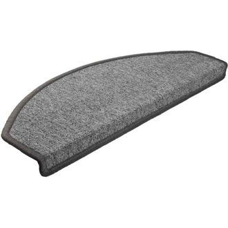 vidaXL Stair Mats 20 pcs 65x24x4 cm Dark Grey Half Round Large vidaXL
