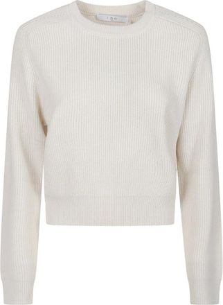 Iro Celena Sweater - Dames - Ronde hals truien - Wit - S - Wol - Truien & Vesten